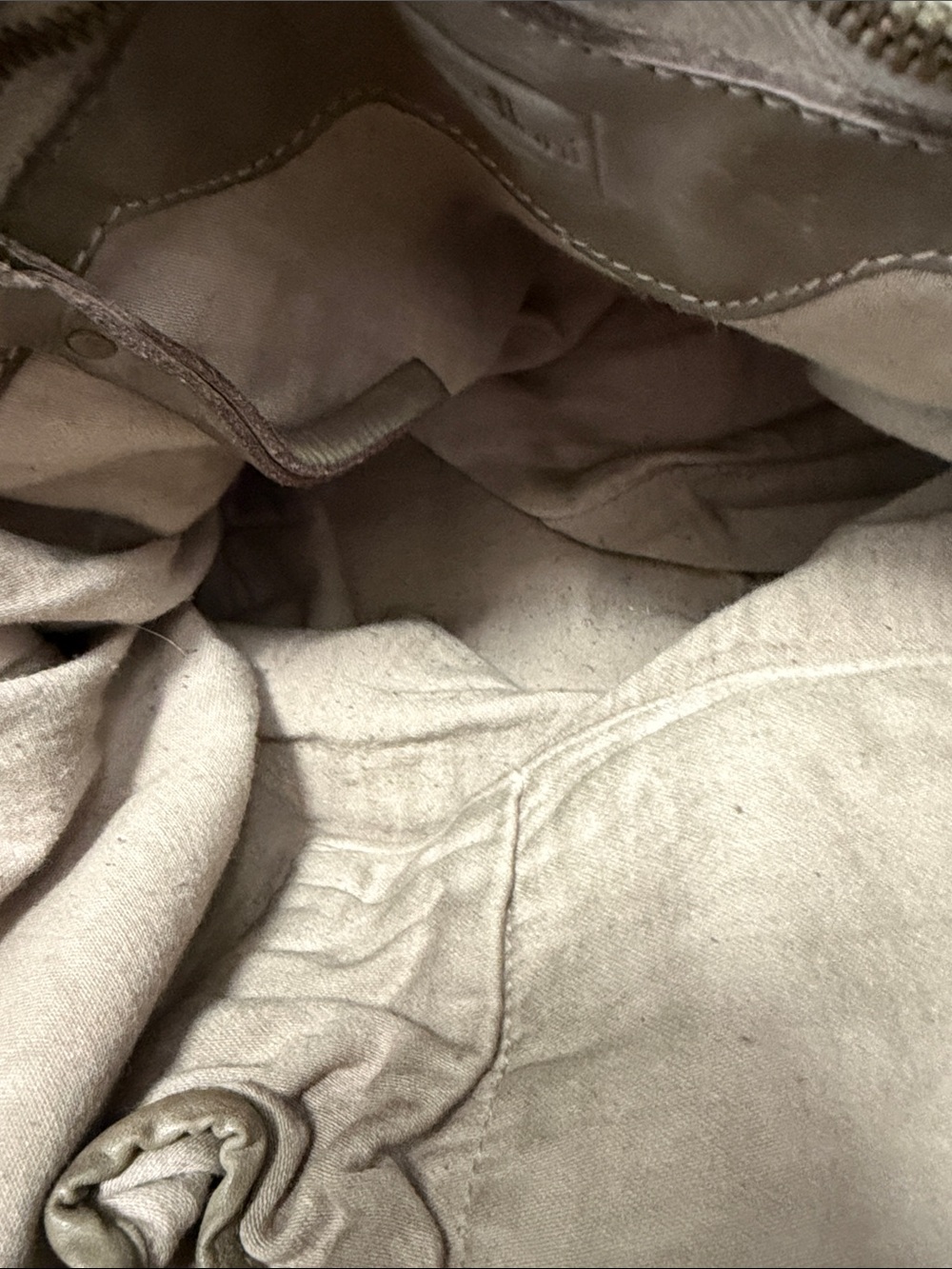 Stud-Trim Leather Tote in Taupe - Picture 6 of 7
